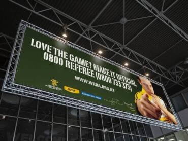Wellington Referees Association recruitment billboard image Love the game make it official