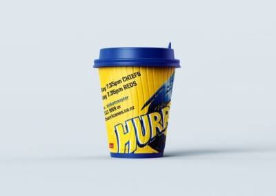 Hurricanes Coffee Cup with dates of next game printed on the side