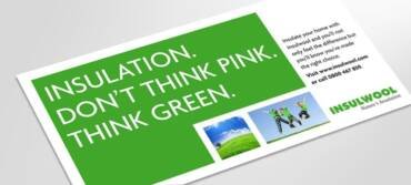 Image Insuwool Wool Insulation - Don't Think Pink, Think Green campaign