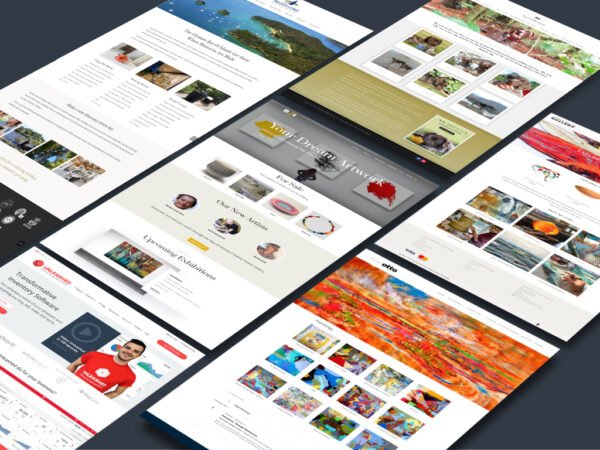 Image showing several of Simon Diplock's website design and builds