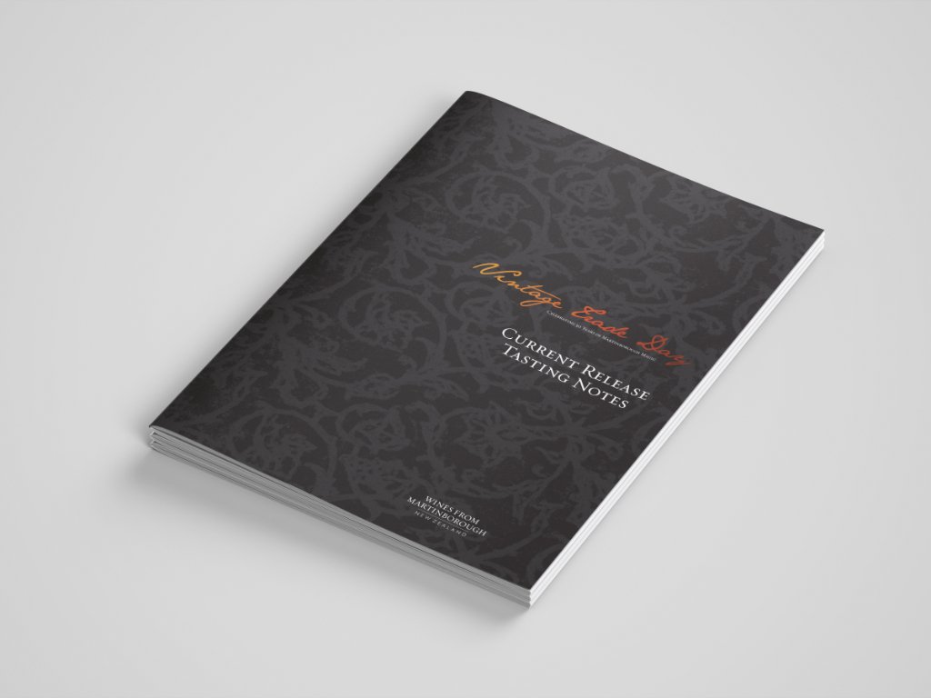 Elegant wine tasting notes book with black cover.