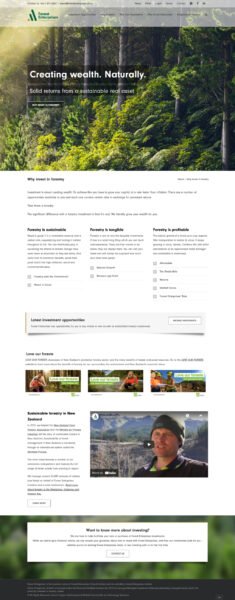 Sustainable forestry investment opportunities website.