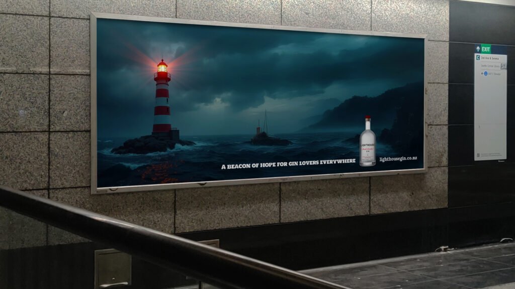 lighthouse subway billboard 1920×1080 Lighthouse Gin Billboard