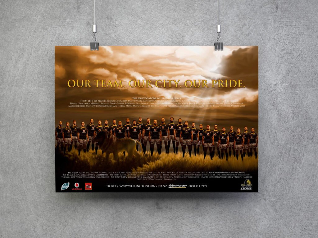 lions 2010 campaign poster lg graphic design, web design, advertising creative, digital marketing, creative portfolio, Brighton and Hove, East Sussex, united kingdom