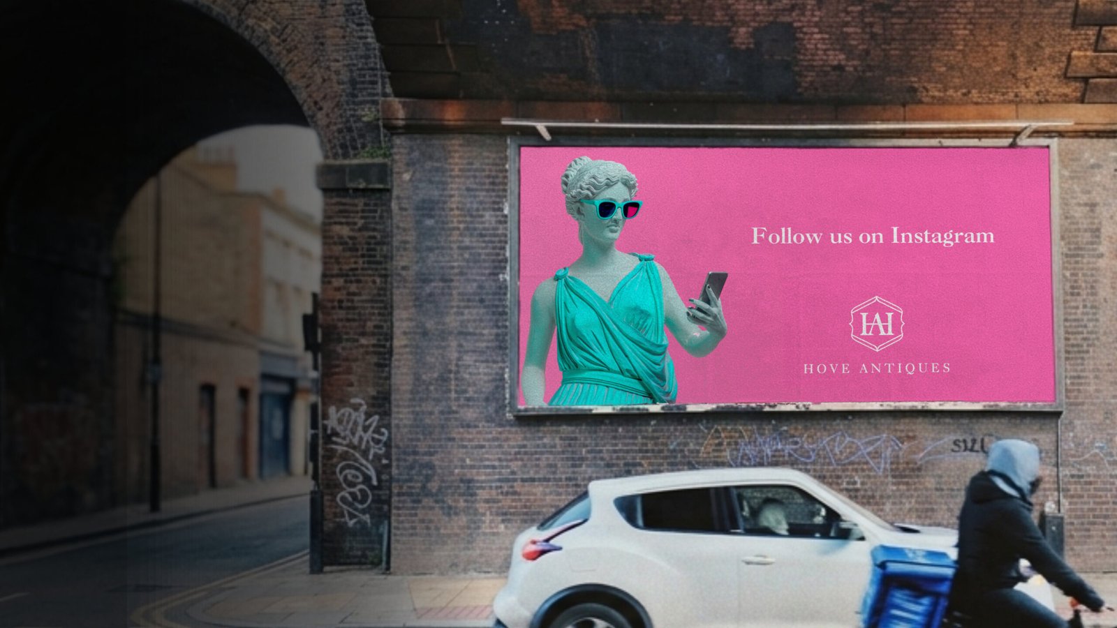 Hove Antiques billboard advertising
